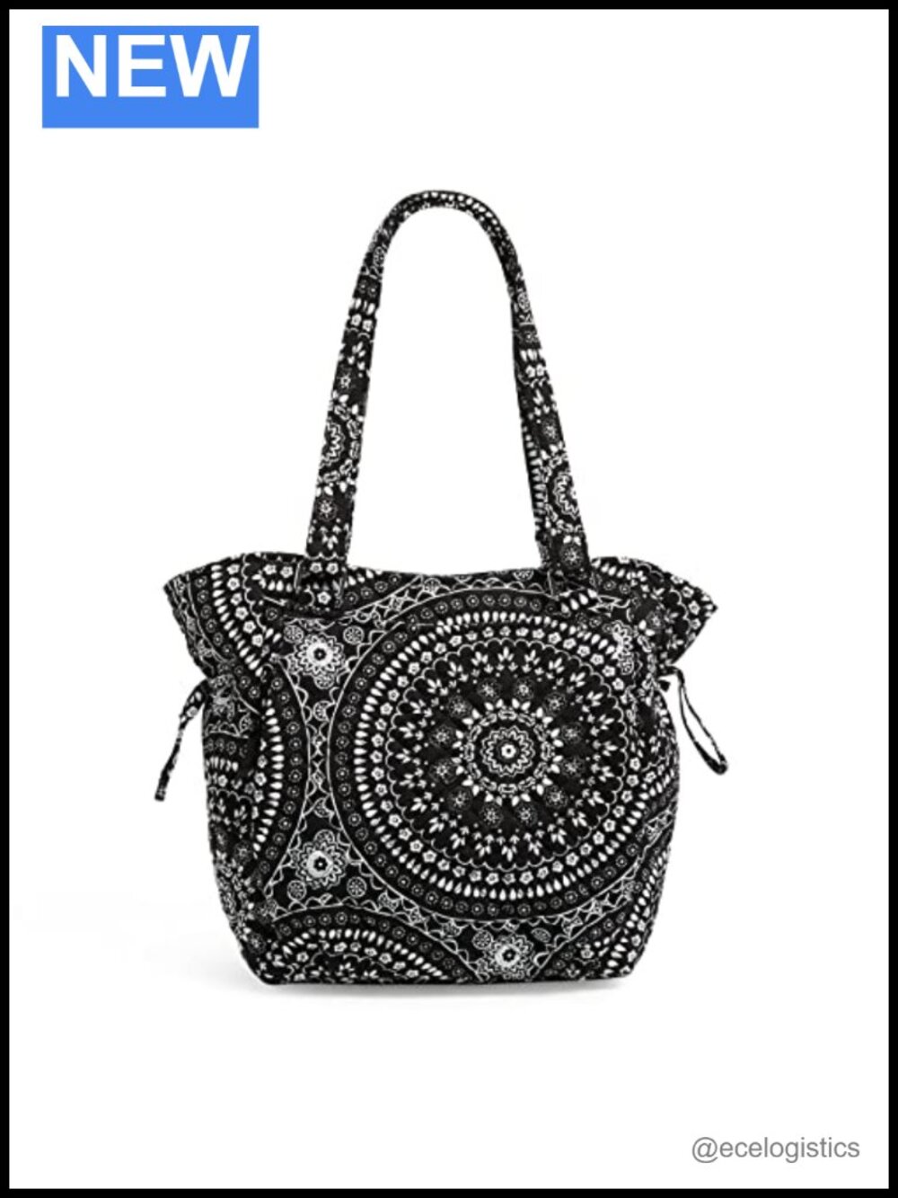 Vera Bradley Cotton Glenna Satchel Purse - Recycled Cotton, Zip Closure
